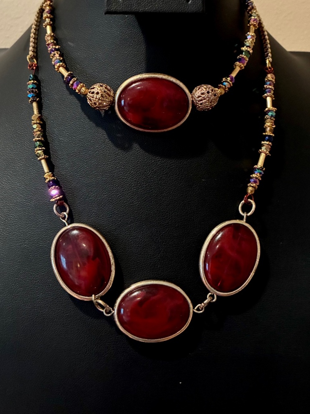 Hand Crafted Set: Bracelet, Necklace, Earrings